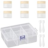 Silicone Cream Jars TSA Approved Travel Size Accessories Containers Leakproof Bottles with Hard Sealed Lids 20ml Per Piece for Face Hand Body Cream Perfect for Short-term Travel(3 Pack)