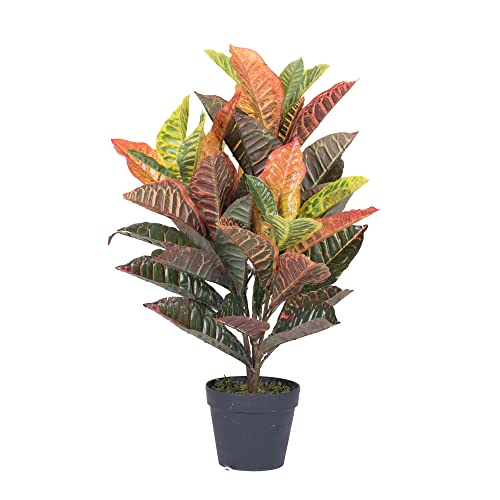 Vickerman T161130 Real Touch Croton Tree In Pot, 30" #TOP14
