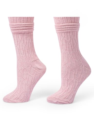 Image of HUE womens Crew Length Boot Socks, 2 Pair Pack