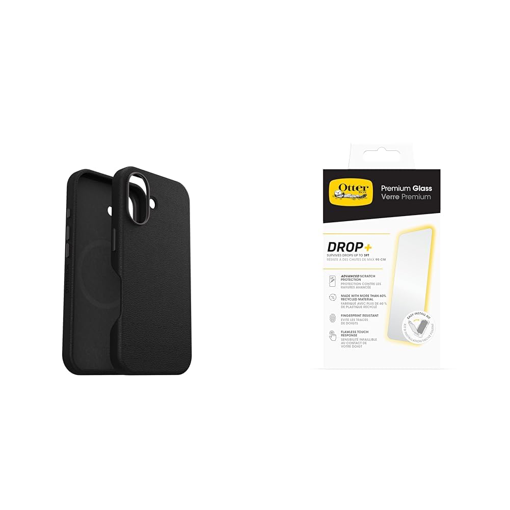 Otterbox Funda Symmetry Series Cactus Leather MagSafe para iPhone 16, a Prueba de Golpes, a Prueba de caídas, Funda Fina Protectora, Marrón con Protector de Pantalla Premium