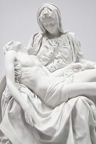 Estatua Pieta Michelangelo 18 pulgadas Jesús Blanco miniatura 4