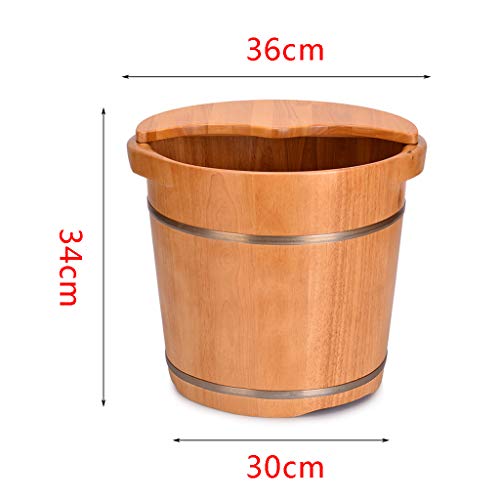 Bañera de pies de madera de roble spa pedicure miniatura 5