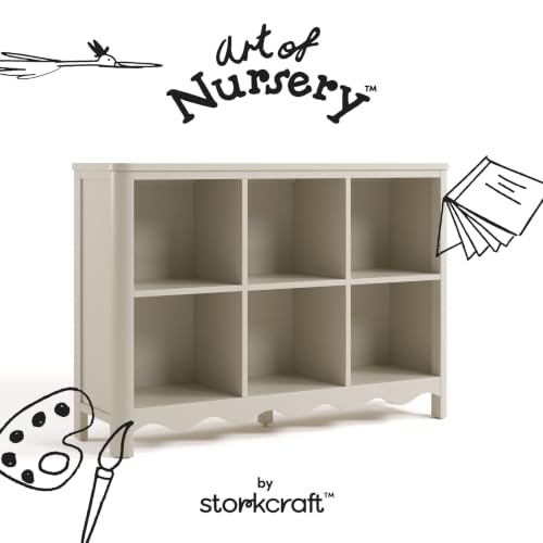 Image of Storkcraft Casablanca 6 Cube Organizer Bookcase, Frosted Oat