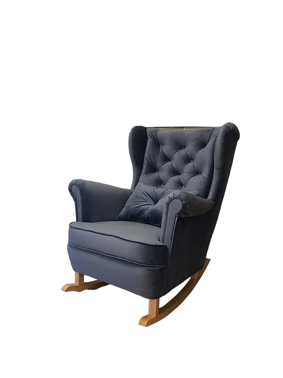 Poltrona Dondolo MARCO – Sedia Relax In Stile Scandinavo, Imbottita, Per Allattamento E Salotto, 104x95x84 Cm