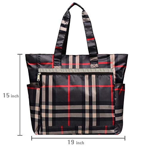 Nylon Large Lightweight Tote Bag Shoulder Bag for Gym Hiking Picnic Travel Beach Waterproof Tote Bags - Thumbnail 4