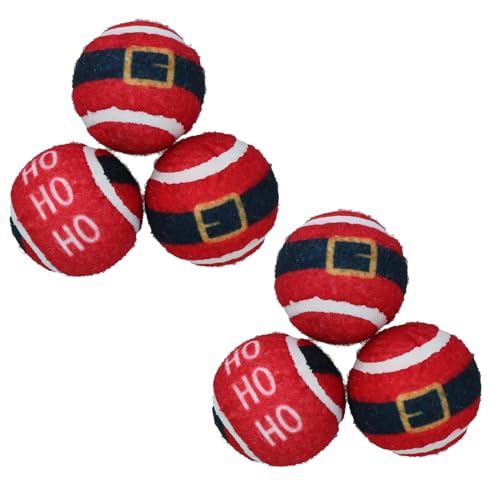 Balles de tennis pour chien à lancer dans la neige de Noël lot de 6