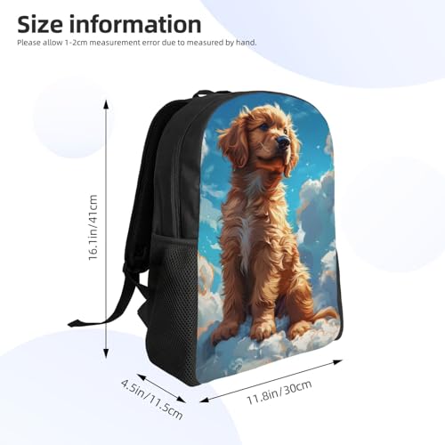 Comfort Fit Unisex Golden Retriever Sky Backpack Durable for Daily Commute & Travel Adventures 16 Inch4