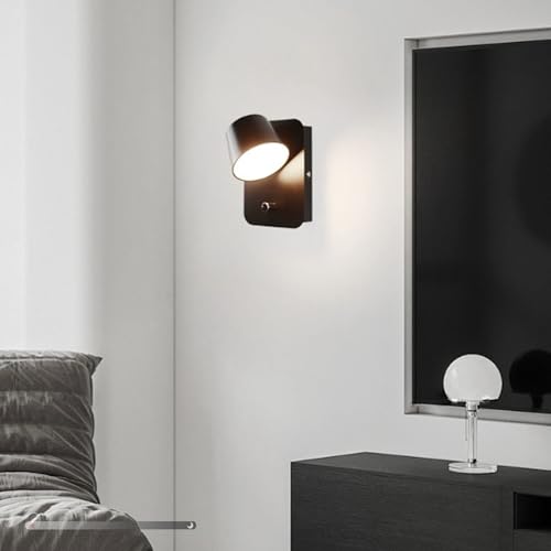 Aplique de pared LED con interruptor integrado para lectura cómoda en cama