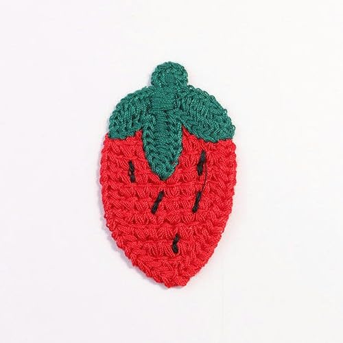 Naszywka haftowana 7 * 4CM 30 SZTUK Ananas Ręcznie Robione Szydełkowe Aplikacje Naszywki Owocowe Małe Haftowane Żelazkowe Na Ubrania(1# Pineapple)