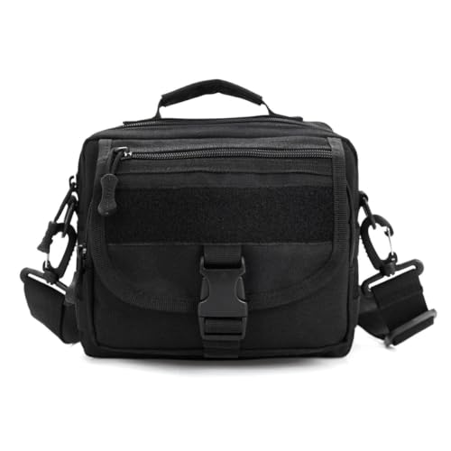 Bolso de hombro unisex de nailon pequeño con multibolsillos tácticos para viaje y montaña