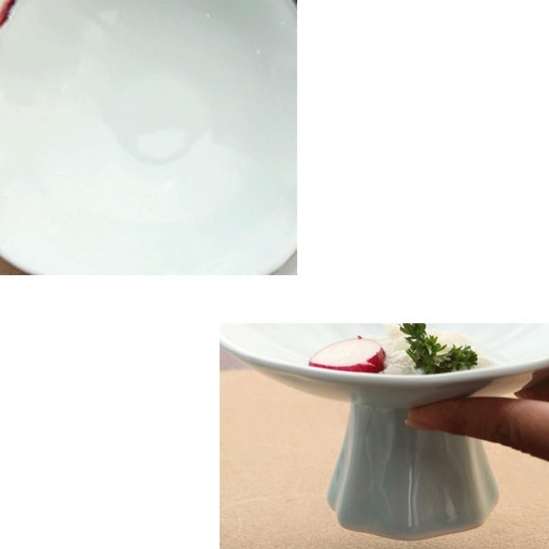 Ceramic Snack Dried Fruit Bowl Hotel Restaurant Tableware Glazed Tea Set Tall