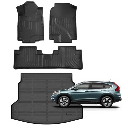 for Honda CR-V Floor Mats 2012-2016(Fit for LX & SE & EX & No subwoofer)(Not fit CRV Touring),Car Mats for Honda CRV All Weather Floor Mats Cargo Floor Liner Accessories 2012-2016