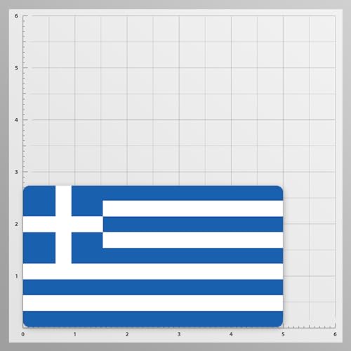 Image of World Country Flag Decal Stickers - Two Pack - for Cars Windows Bumpers Laptops Tablets Tumblers Cups Walls (Greece)