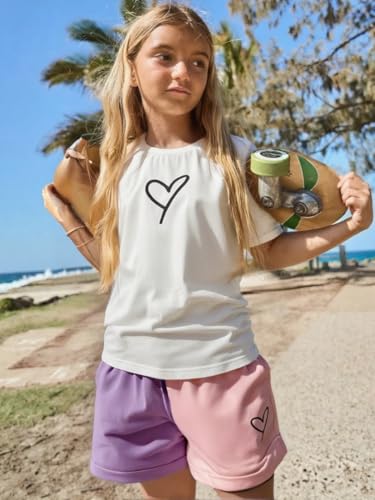 Toddler Kids Girl Clothes Floral Letter Graphic Top + Shorts 2PC Girls Summer Short Set4