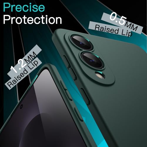 Image of JETech Slim Fit Cover Case for Samsung Galaxy S25 Edge, Camera Lens Full Protection, Soft TPU Thin Protective Phone Cover with Matte Finish, Shockproof (Midnight Green)