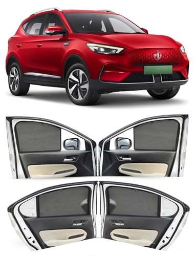 Image of Autofact Car Sunshades for MG Astor /ZS EV, UV Protection, Useful Car Accessories, Custom fit Sun Shades for Side Windows, Set of 4