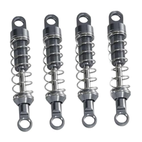 Colaxi 4 Pieces Metal RC Car Shock Absorbers,Spare Parts,Upgrades Parts Dampers Metal Spring for 1/12 Scale MN78 Model Trucks RC Car, black