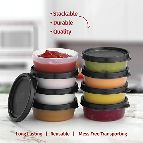 Image of Signoraware Mini Mate BPA Free Plastic Containers Set (70ml x 8 | Set of 8 | Black)