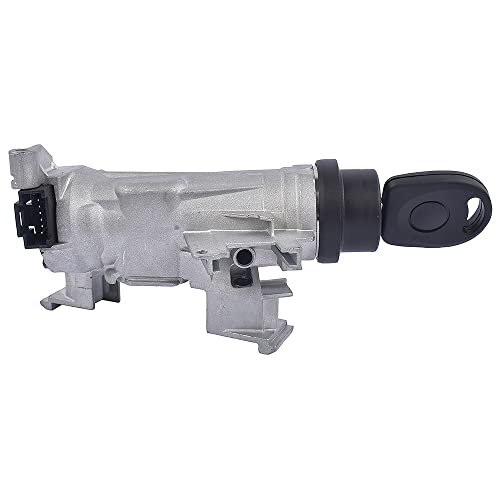 Flynsu Interrupteur d'allumage avec touche de cylindre de verrouillage Compatible avec 1.4L 1.8L 2.0L 2006-2011 1K0905841 1K0905851B 1K0905865 Cover