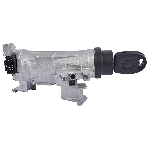 Flynsu Interruptor de encendido con llave de cilindro de bloqueo Compatible con 1.4L 1.8L 2.0L 2006-2011 1K0905841 1K0905851B 1K0905865