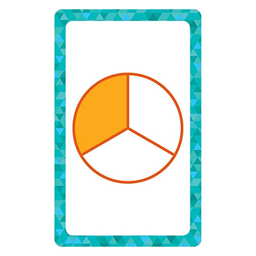 Carson Dellosa Fraction Flash Cards, Math Flash Cards with Fraction Facts from Whole Number to Ninths, 3rd, 4th, 5th Grade, Math Game for Kids Ages 8+ (54 Cards)