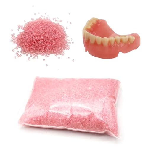 500g/Bag Dental Denture Flexible Acrylic Blood Streak Simulation for False Teeth Material Dentist Clinic Dentistry Lab Material (Pink 500g)