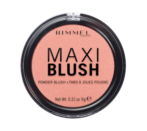 Rimmel London Fard in Polvere Maxi Blush, Powder Blush Pesca a Lunga Durata, Formato Maxi, 001 Third Base, 9 g