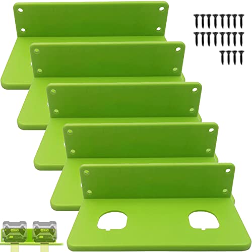 harupink 5PCS BATTERNE Holder Compatible avec RYOBI Batterie 18V Batterre Batterre with Vis Batter Battery Bracket Compatible avec Ryobi P214 P235A P238 P307 P343 P519 P705 P717 P737D P1817(Vert) Cover