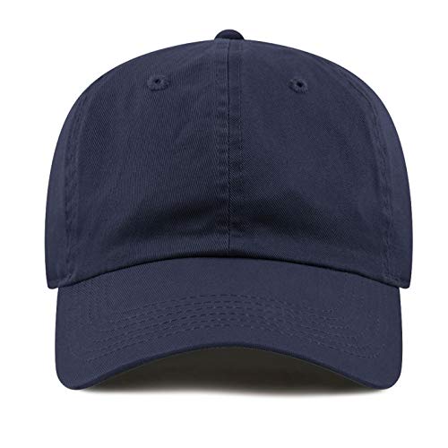 Image of Cotton Baseball Cap Dad Hat - Washed Low Profile Adjustable Hat for Men Women Casual Outdoor Running Golf