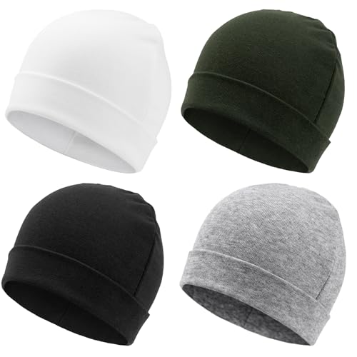 Image of AQOKKA Newborn Baby Hat Infant Beanie Caps Soft Cotton Toddler Hats Newborn Hospital Hat for Baby Boy Girl Kid 0-24 Months