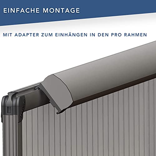 FRANKEN Whiteboard Halterung, magnetisch, Flipcharthalter PRO für Magnettafel, inkl. Adapter, Silber, 70 x 5,5 cm, FDKMAG