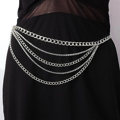 Women's Multilayer Rhinestone Crystal Belly Chain - Exquisite Stratified Waist Belt3