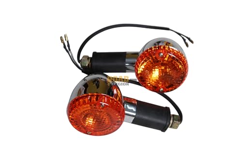 Image of Road Religion Genuine Front /Rear Swiss Indicator /Blinker Set for Bullet, Classic, Standrad, Electra (Pair Of 2, Original) - Orange Lens