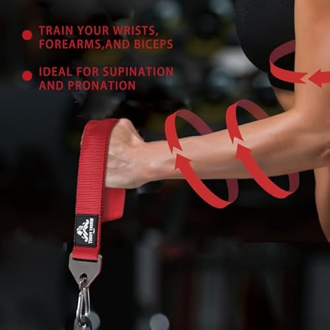 Heavy-Duty Arm Wrestling Training Strap for Pronation Strength with Stainless Steel Buckle and Carabiner ¨C Wrist and Grip Strengthener