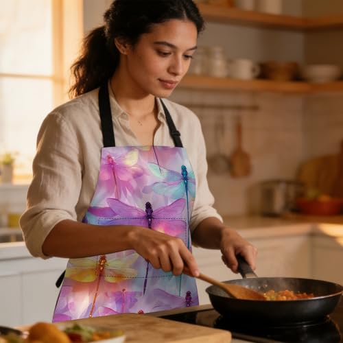 Image of Nuxovilar Decorative Kitchen Apron, 26.77x30.70 Inch Polyester Cooking Wearable Cover