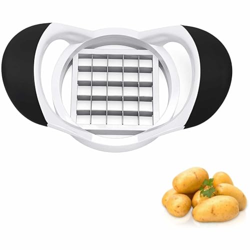 Pelador Patatas, Cortador Patatas, Utensilio para Patatas, Herramienta de cocina, Herramienta para Patatas, Cortador de papas, cortador de frutas, Acero inoxidable y plástico libre de BPA