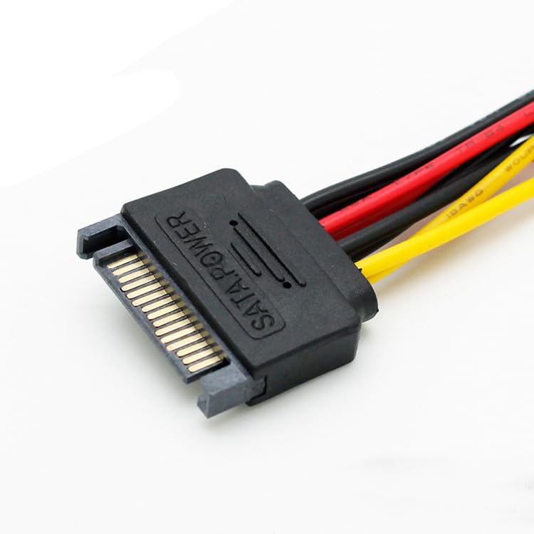 10x Cavo Prolunga SATA Maschio A 2 Femmine Alimentazione HDD Splitter 15 Pin