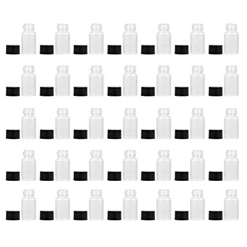 Veemoon Screw Mouth Reagent Bottle 100pcs Glass Sample Vials Essential Oil Bottles Leakproof