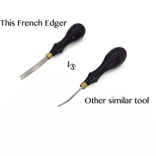 Baver Quality Professional Leather Craft Tool French Style Edger Skiving Bevelers Edge Narra Wooden Handle Tool (Type : B, 8Mm) #TOP5