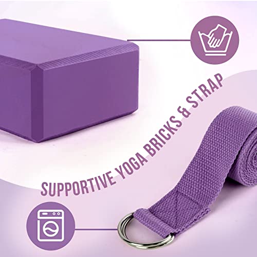 High Density EVA Yoga Foam Blocks (2 Pack) & Strap - Image 4