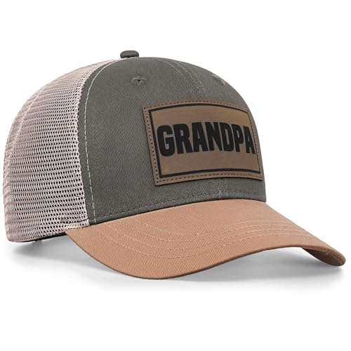 Image of Papa Dad Trucker Hat - Adjustable Men's Snapback Hats for Dad Grandpa, Fathers Day Birthday Gifts from Daughter Son