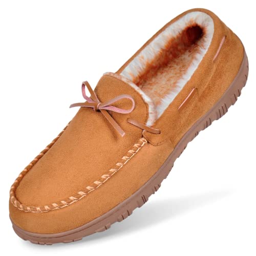 Image of MIXIN Mens Slippers Indoor Outdoor Memory Foam House Shoes Anti-Slip Moccasins Slippers for Men