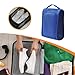 Aosekaa Golf Shoes Bag Travel Shoes Bag Zippered Lightweight Golf Supplies Sports Storage Carrier for Cycling Gym Hiking Dance, Blue