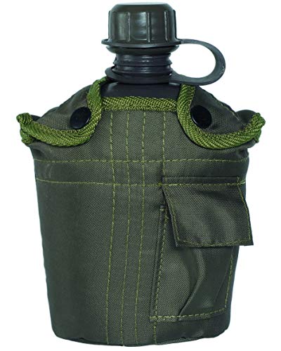 Gourde militaire US Mil-Tec avec housse kaki pour le camping