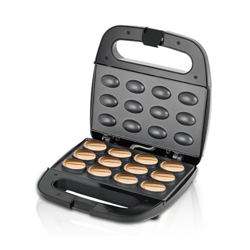 Walnut Cookie Maker, 12 Non Stick 110V Electric Oreshki Maker with Double Sided Heat, Automatic Temperature Control, Non Slip Feet, for Nut Cookies Make