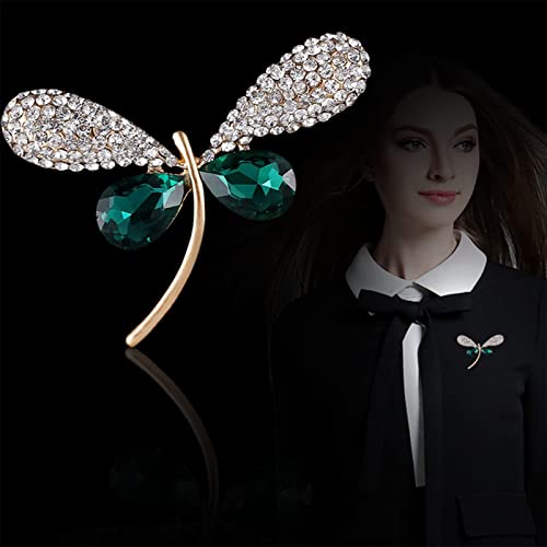 Sttiafay Spilla a forma di libellula di cristallo