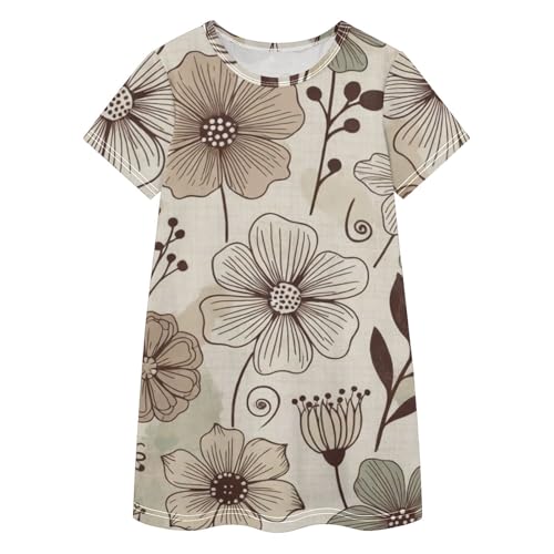 Vestidos de manga corta en algodón premium y diseño floral bohemio para niñas exigentes