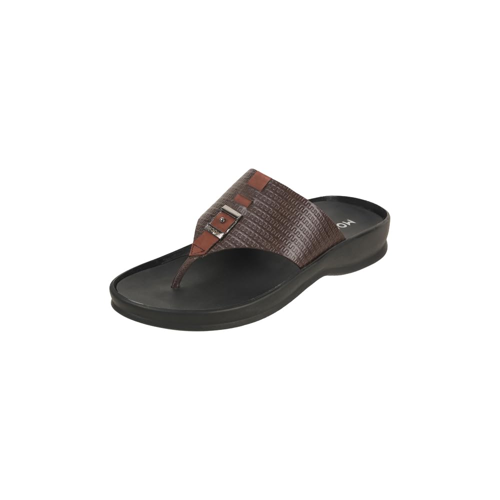 mochi Men Faux Leather Flat Comfort Thong Chappal-picture-16