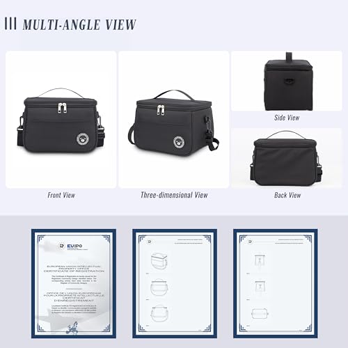 BALIGO Kühltasche 9L, Lunchbox Tasche, Lunchtasche Isoliert, Faltbar Kleine Kühltasche, Lunchbag, Lunch Tasche, Tragbar Lunchbox Tasche Arbeit Reisen Büro Picknick