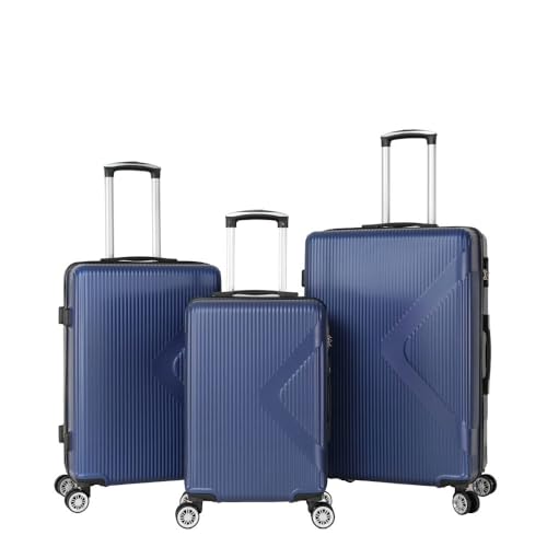 3-piece hard shell luggage set, suitable for both long-distance and short distance travel. Equipped with four-wheel rollers, password lock, and hiking bag2